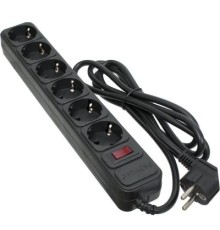 Мережевий фільтр живлення Patron 1.8 m3*1.5mm2 (SP-1662) 6 розеток BLACK (EXT-PN-SP-1662)