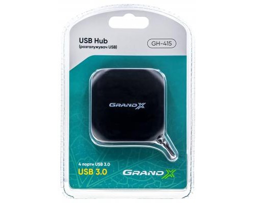 Концентратор Grand-X Travel 4 х USB3.0 (GH-415)