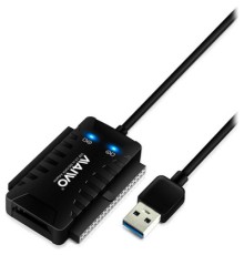 Адаптер Maiwo USB 3.0 to 2.5/3.5'' IDE/SATA HDD/SSD, 5.25'' CD-R, PA 2V/2A (K132U3IS)