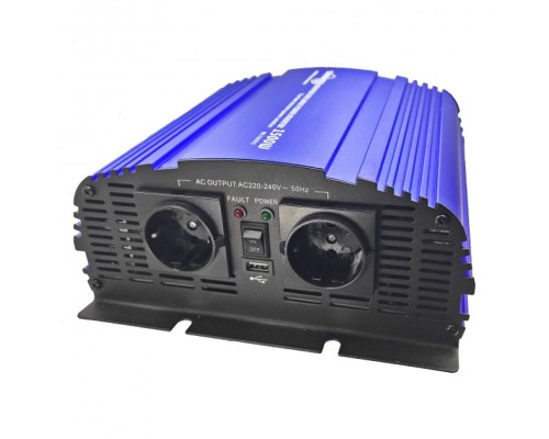 Автомобільний інвертор 12V/220V MS-1500 1800W, approximate sinusoid, USB, Shuko*2 Tommatech (29446)