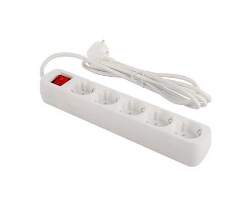 Мережевий фільтр живлення ColorWay CW-PSEA52W, 5 розеток/ 2M white (CW-PSEA52W)