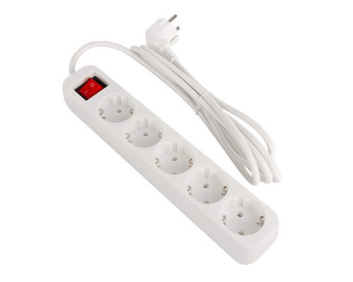 Мережевий фільтр живлення ColorWay CW-PSEA52W, 5 розеток/ 2M white (CW-PSEA52W)