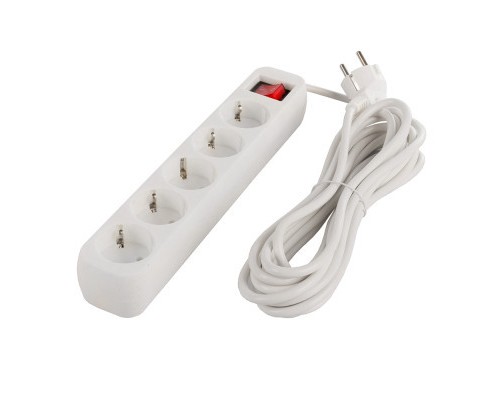 Мережевий фільтр живлення ColorWay CW-PSEA52W, 5 розеток/ 2M white (CW-PSEA52W)