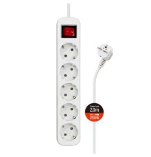 Мережевий фільтр живлення ColorWay CW-PSEA52W, 5 розеток/ 2M white (CW-PSEA52W)