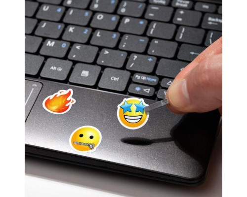 Наклейка на клавіатуру SampleZone непрозора чорна, біло-синя (SZ-BK-BS)