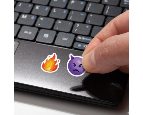 Наклейка на клавіатуру SampleZone непрозора чорна, біло-синя (SZ-BK-BS)