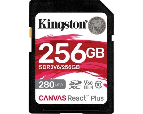 Карта пам'яті Kingston 256GB SDXC class 10 UHS-II U3 Canvas React Plus (SDR2V6/256GB)