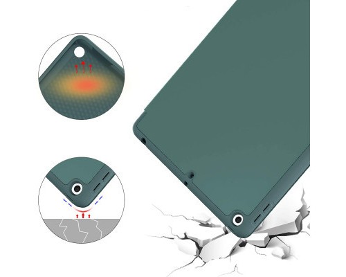 Чохол до планшета BeCover Tri Fold Soft TPU Silicone Apple iPad Air 4 10.9 2020/2021 Dark Green (706870) (706870)