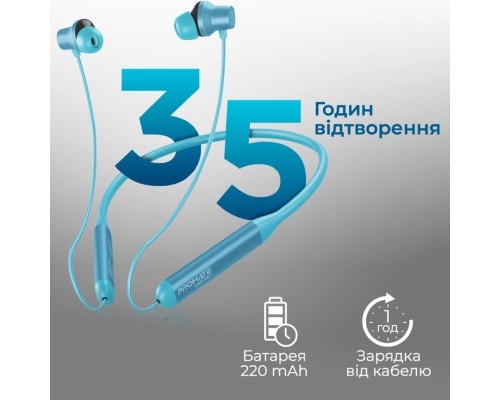 Навушники Promate ANC Velcon Blue (velcon.blue)