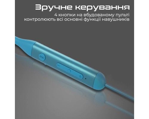 Навушники Promate ANC Velcon Blue (velcon.blue)