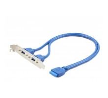 Кабель для передачі даних USB 3.0 розетка на кронштейні 10P 45 см Cablexpert (CC-USB3-RECEPTACLE)