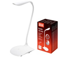 Настільна лампа ColorWay LED Portable & Flexible with built-in accumulator 500mAh (CW-DL06FPB-W)