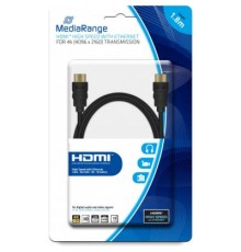 Кабель мультимедійний HDMI to HDMI 1.8m V2.0 Mediarange (MRCS156)