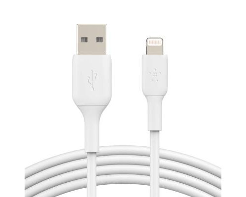 Дата кабель USB 2.0 AM to Lightning 1.0m PVC white Belkin (CAA001BT1MWH)