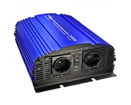 Автомобільний інвертор 12V/220V MS-2500 2500W, approximate sinusoid, USB, Shuko*2 Tommatech (29448)