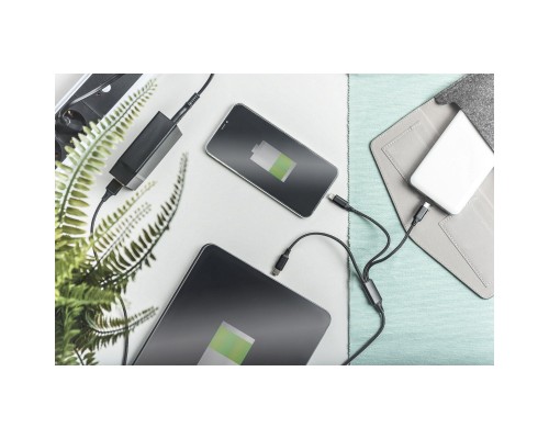 Дата кабель USB 2.0 AM to Lightning + Micro 5P + Type-C 1.0m charge only Digitus (AK-300160-010-S)