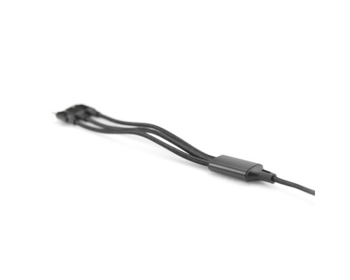 Дата кабель USB 2.0 AM to Lightning + Micro 5P + Type-C 1.0m charge only Digitus (AK-300160-010-S)