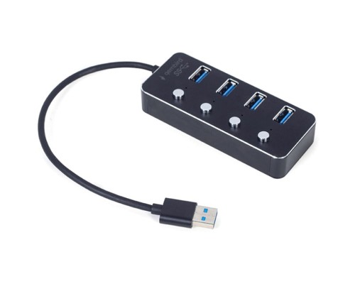 Концентратор Gembird USB 3.0 4 ports switch black (UHB-U3P4P-01)