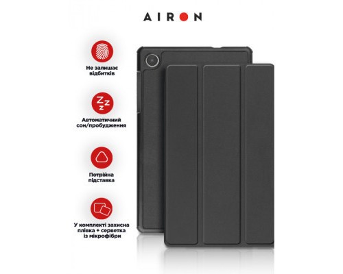 Чохол до планшета AirOn Premium Lenovo Tab M8 4th Gen (TB-300FU) + protective film black (4822352781092)