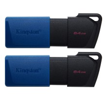 USB флеш накопичувач Kingston 2x64GB DataTraveler Exodia M Black/Blue USB 3.2 (DTXM/64GB-2P)