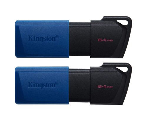 USB флеш накопичувач Kingston 2x64GB DataTraveler Exodia M Black/Blue USB 3.2 (DTXM/64GB-2P)
