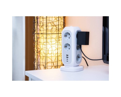 Мережевий фільтр живлення Verbatim 11 розеток, 2 x USB-C та 2 x USB-A (49547)