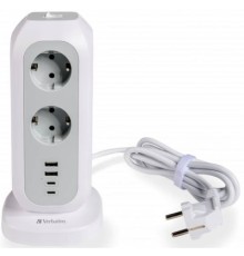 Мережевий фільтр живлення Verbatim 11 розеток, 2 x USB-C та 2 x USB-A (49547)