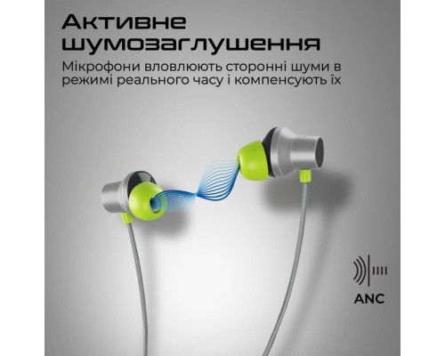 Навушники Promate ANC Velcon Grey (velcon.grey)