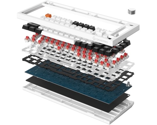 Клавіатура GamePro MK160B Hot-Swap Red Swich RGB USB UA Black (MK160B)