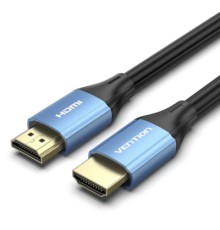 Кабель мультимедійний HDMI to HDMI 5.0m V2.0 4K 60Hz Aluminum Alloy Blue Vention (ALHSJ)