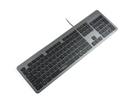 Клавіатура Vinga KB735 black-grey