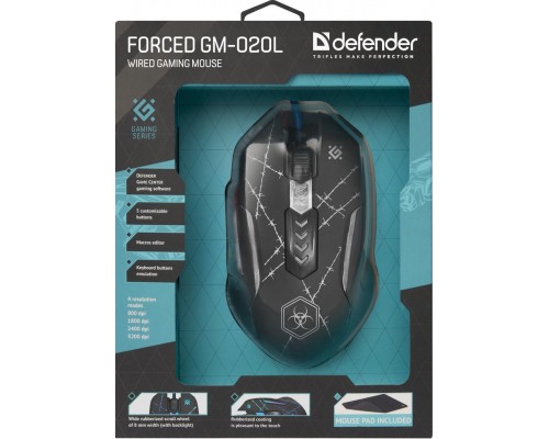 Мишка Defender Forced GM-020L Black (52020)