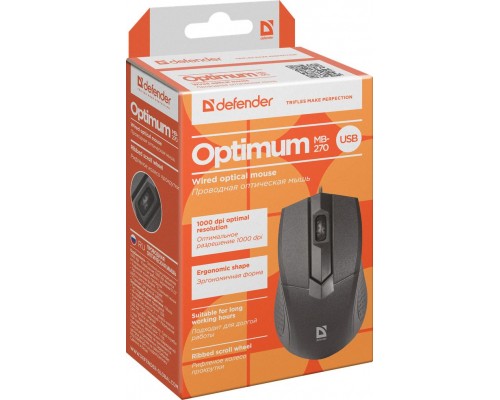 Мишка Defender Optimum MB-270 Black (52270)