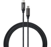 Дата кабель USB-C to USB-C 1.0m 100W E-Mark Chip Nylon Vinga (VCPCTC100BK)