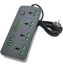 Мережевий фільтр живлення Voltronic TВ-Т91, 4роз, 8*USB+2PD Black (ТВ-Т91-Black)