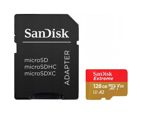 Карта пам'яті SanDisk 128GB microSD class 10 UHS-I Extreme For Action Cams and Dro (SDSQXAA-128G-GN6AA)