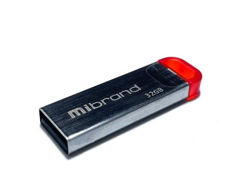 USB флеш накопичувач Mibrand 32GB Falcon Silver-Red USB 2.0 (MI2.0/FA32U7R)
