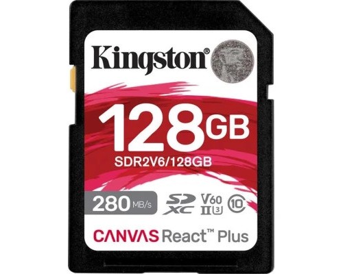 Карта пам'яті Kingston 128GB SDXC class 10 UHS-II U3 Canvas React Plus (SDR2V6/128GB)