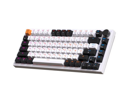 Клавіатура GamePro MK160W Hot-Swap Red Swich RGB USB UA White (MK160W)