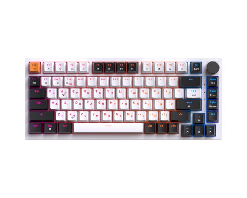 Клавіатура GamePro MK160W Hot-Swap Red Swich RGB USB UA White (MK160W)