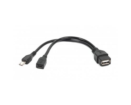 Дата кабель OTG USB 2.0 AF to Micro 5P M+F 0.15m Cablexpert (A-OTG-AFBM-04)