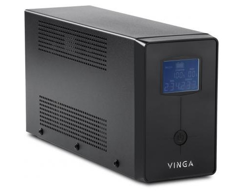 Пристрій безперебійного живлення Vinga LCD 600VA metal case with USB (VPC-600MU)