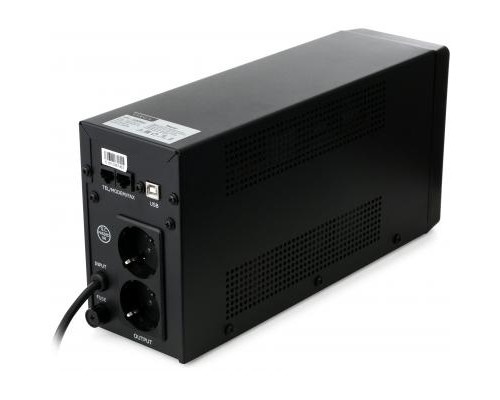 Пристрій безперебійного живлення Vinga LCD 600VA metal case with USB (VPC-600MU)