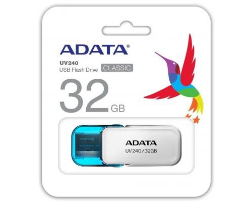 USB флеш накопичувач ADATA 32GB UV240 White USB 2.0 (AUV240-32G-RWH)