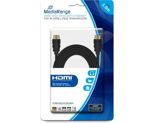 Кабель мультимедійний HDMI to HDMI 5.0m V2.0 Mediarange (MRCS158)
