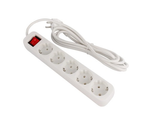 Мережевий фільтр живлення ColorWay CW-PSEA53W, 5 розеток/ 3M white (CW-PSEA53W)