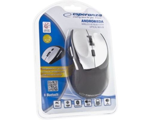 Мишка Esperanza Andromeda Bluetooth Black-Silver (EM123S)
