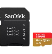 Карта пам'яті SanDisk 64GB microSD class 10 UHS-I Extreme For Action Cams and Dro (SDSQXAH-064G-GN6AA)