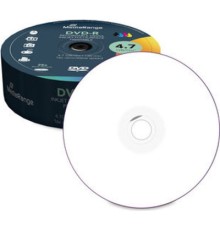 Диск DVD Mediarange DVD-R 4.7GB 120min 16x speed, inkjet fullsurface printable, Cake 25 (MR407)