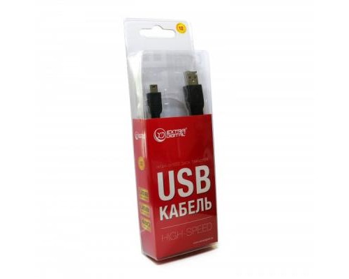 Дата кабель USB 2.0 AM to Mini 5P 1.5m Extradigital (KBU1628)
